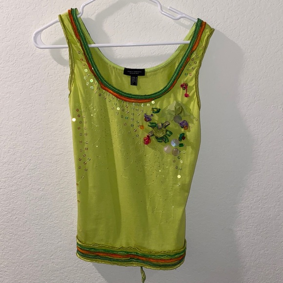 Javier simorra original tank top tie back green - Picture 1 of 7